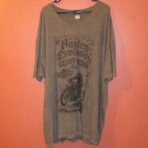 Harley Davidson Motorcycle Men XXX Large Brown Red Black White Dealership Shirt